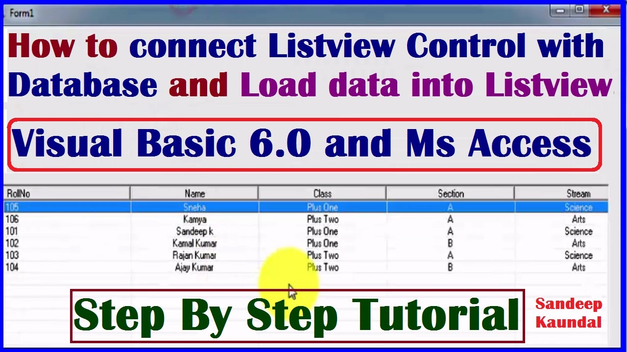 listview control example